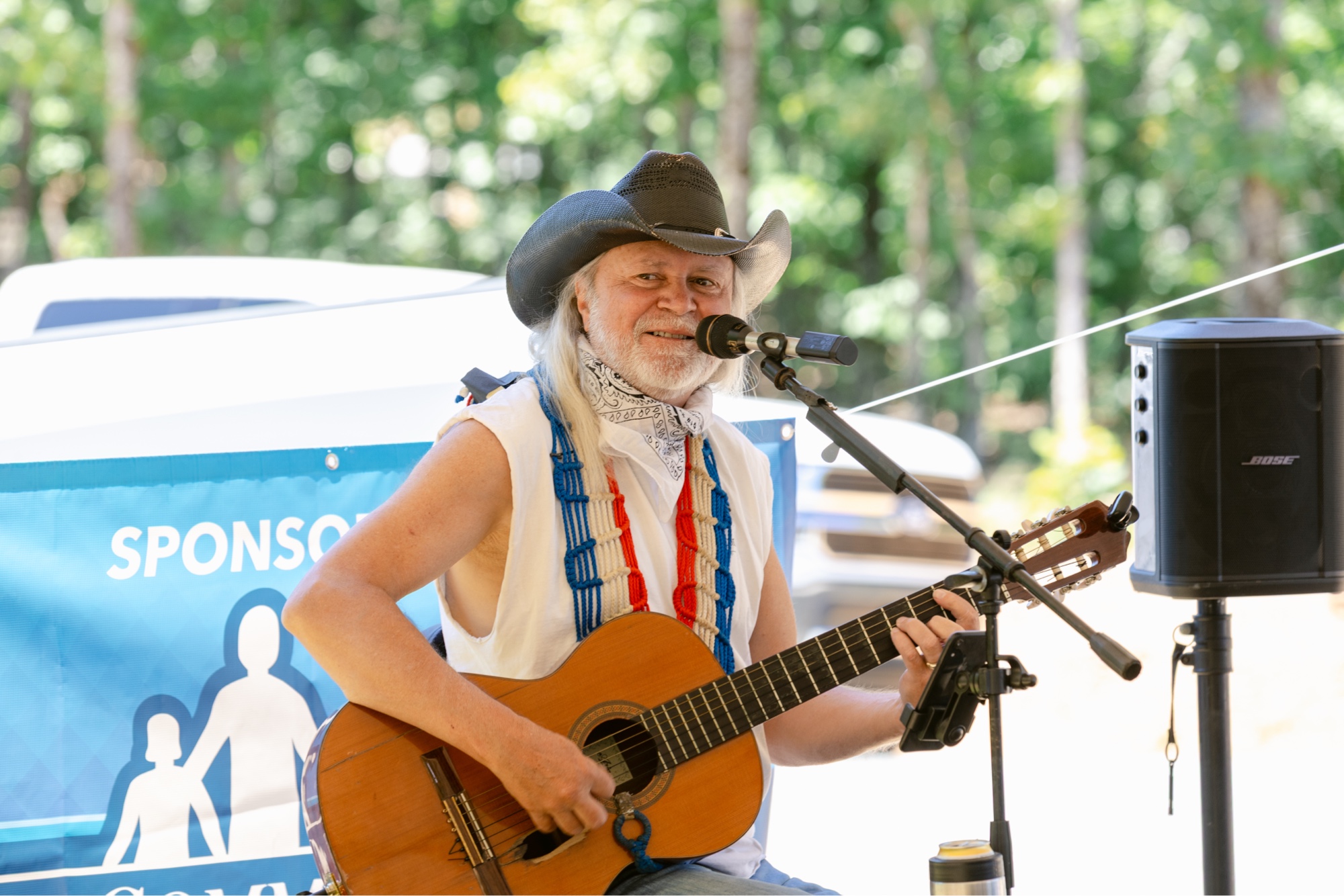 Live music performer at the grand opening